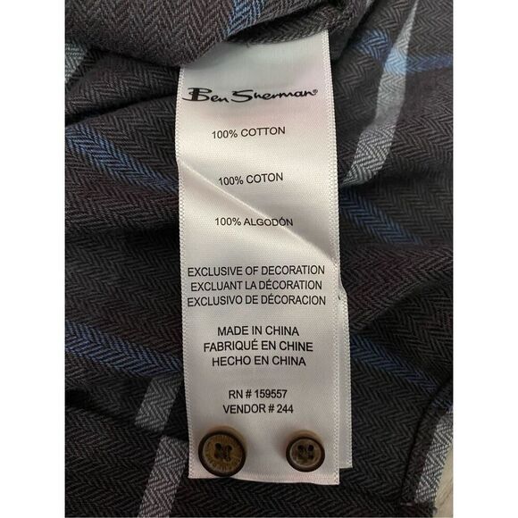 Ben Sherman Button Up Down Long Sleeve Dress Shirt Mens Size Medium - Picture 3 of 5